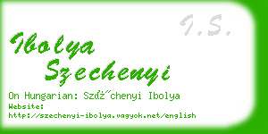 ibolya szechenyi business card